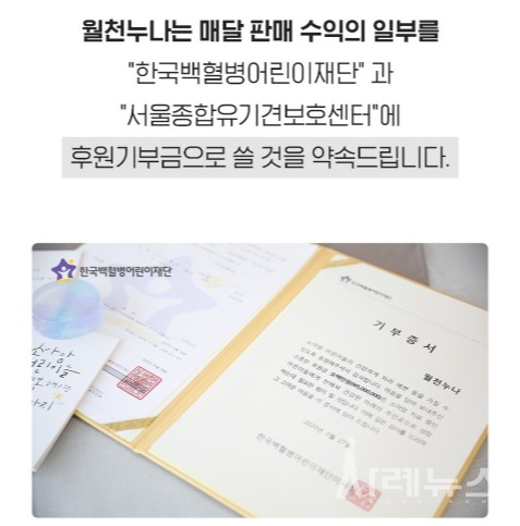 완벽한우리들은 매달 일정 금액을 '한국백혈병어린이재단'과 '서울종합유기견보호센터'에 후원한다.