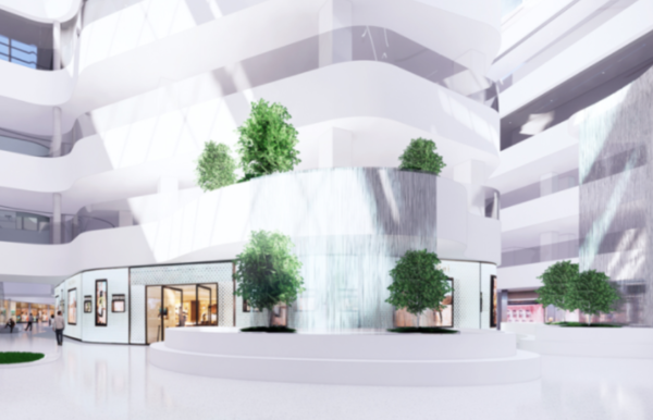 더 현대 서울의 '워터폴 가든' 폭포(사진출처: 더 현대 홈페이지)