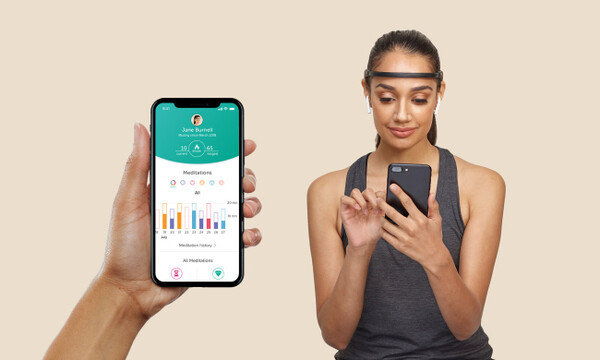 뮤즈는 베타파, 알파파, 감마파, 세타파, 델타파 등의 다양한 뇌파를 감지하고 machine learning 알고리즘을 통해 상황마다 필요한 명상 음악을 제공한다 (사진출처: choosemuse.com)