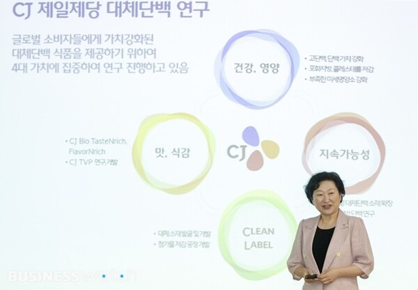 플랜트 베이스드(Plant-based) 사업 기자간담회가 이뤄지고 있는 모습 (사진출처: CJ제일제당)