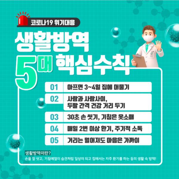 질병관리청장은 올해 초 등장한 오미크론에 비해 둔화할 것으로 예측하고 사회적 거리두기 없이 개인 방역과 재택근무를 강화할 것을 밝혔다. (사진: 이미지투데이)