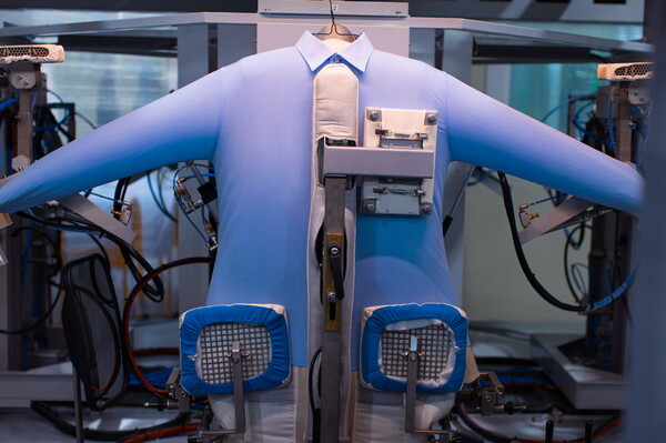 세탁공정 맥피셔츠프레스머신