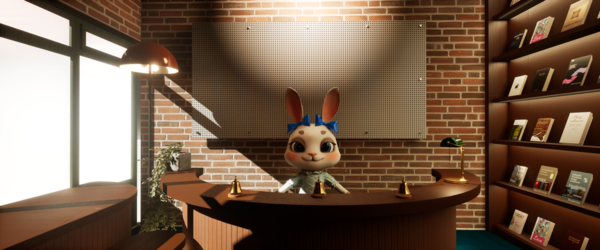 책방 게임 내부 콘텐츠 한장면