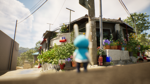 루나홉 게임 월드 이화마을 한 장면