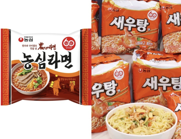 재출시된 농심라면과 새우탕면 봉지면[출처:농심, 홈플러스]