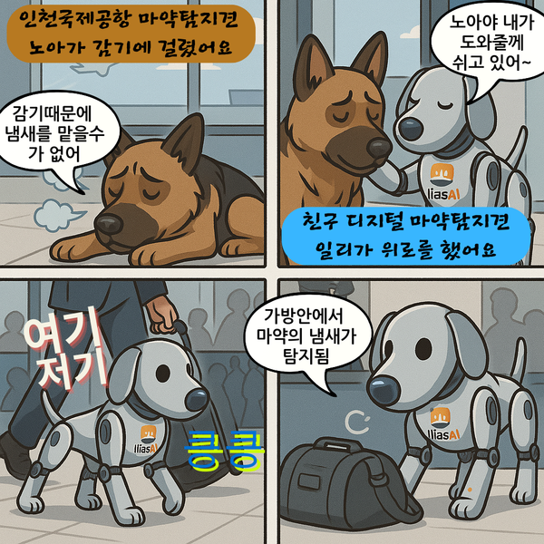 기존 탐지견을 보완하는 디지털 탐지견 ‘일리’ [출처: 일리아스AI]