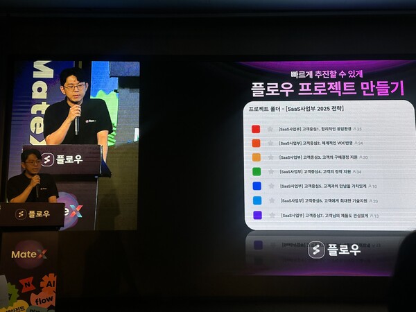 유민호 플로우 SaaS 사업부장은 ‘테크 리더십의 진화. CX확장로드맵, 매출 성장 공식’에 대한 CX 강연을 이끌었다.